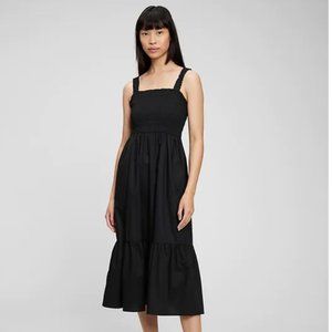 NWT Smocked Midi Tank Dress Small Black